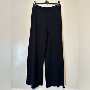 Camila Coelho women’s sweater pant trousers Black Wide-Leg  Sz Medium( Tall) NWT